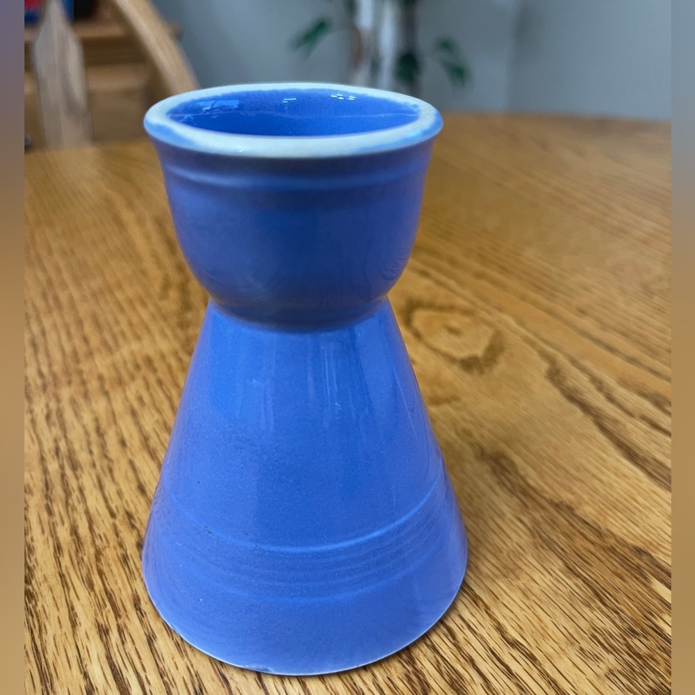 Vintage Homer Laughlin Harlequin Fiesta Double Egg Cup Mauve Blue Reversable - Picture 5 of 8